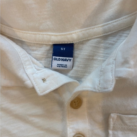 Boys 5T Outfit - Cream Polo and Plaid Shorts Set - Picture 5 of 7